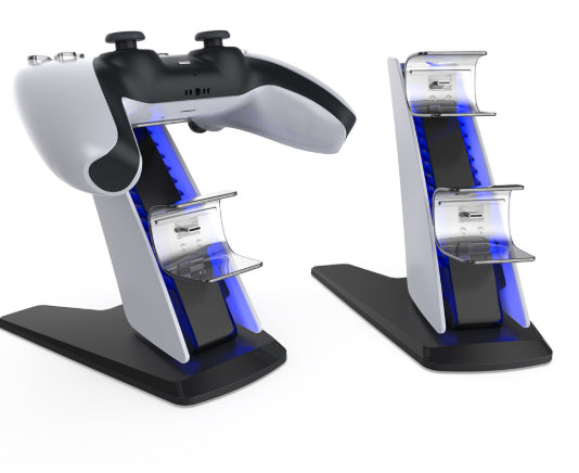 PS5 Wireless Dual Controller Charging Dock With Blue Light