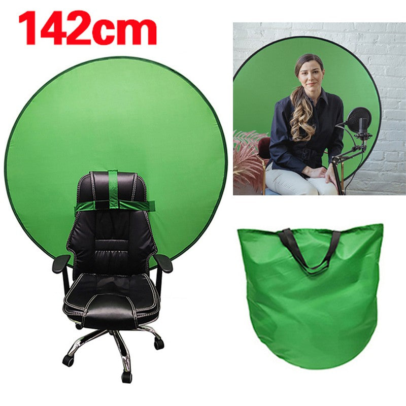 59 Green Screen Backdrop Pop-up Chair Round Background Protable Photograph W