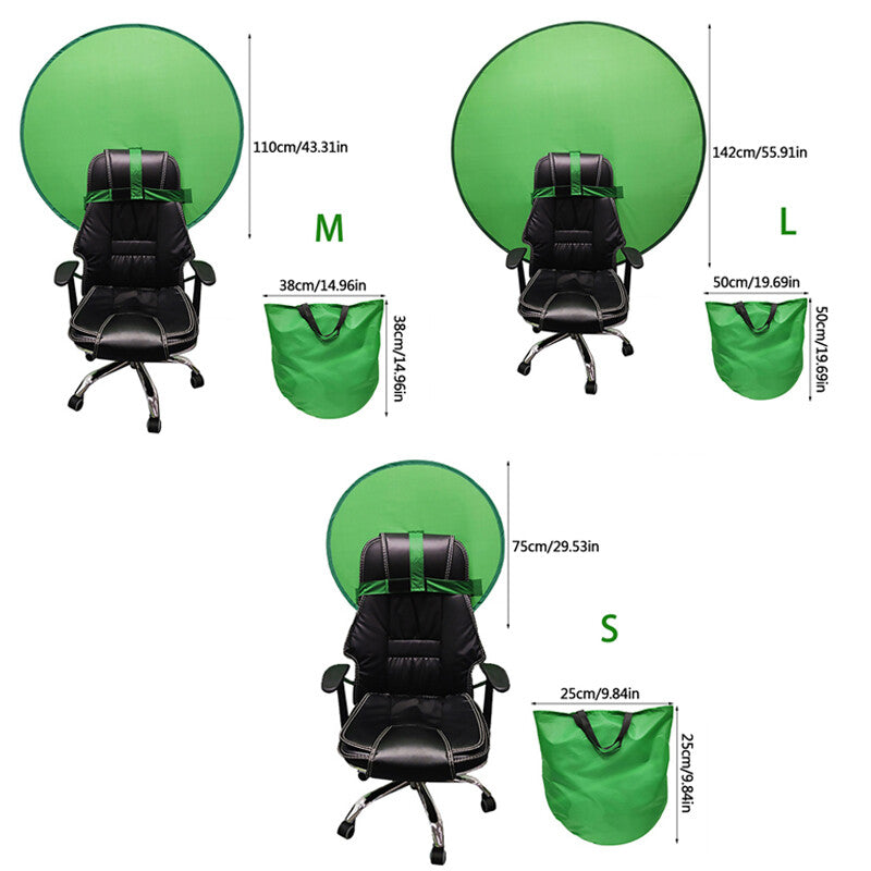 59 Green Screen Backdrop Pop-up Chair Round Background Protable Photograph W