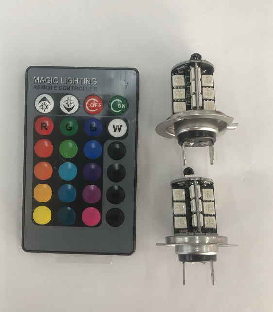 Highlight RGB With Remote Control Fog Lights Colorful Fog Lights