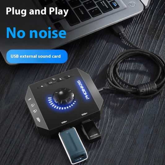 Usb External Sound Card Desktop Computer Laptop PS4 External