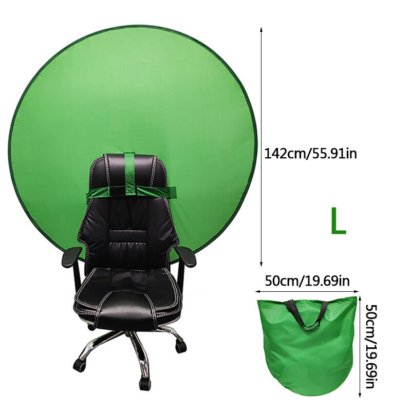 59 Green Screen Backdrop Pop-up Chair Round Background Protable Photograph W