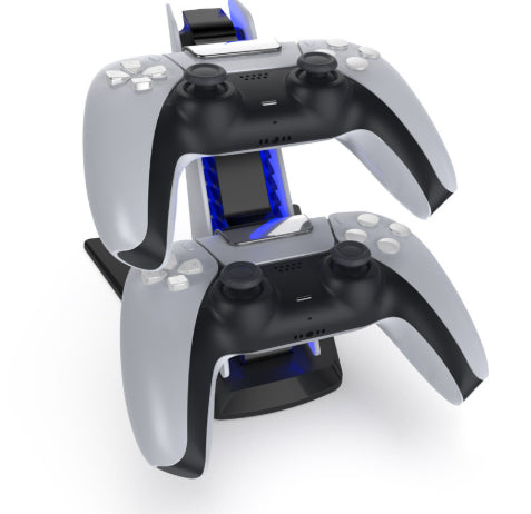 PS5 Wireless Dual Controller Charging Dock With Blue Light